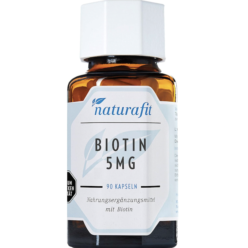 德国直邮naturafit Biotin 5 mg Kapseln,天然有机生物素胶囊90粒