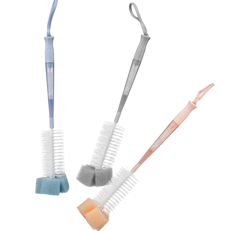 德国直邮 babylove奶瓶奶嘴长柄刷 鬃毛海绵刷 深层清洁 高端版