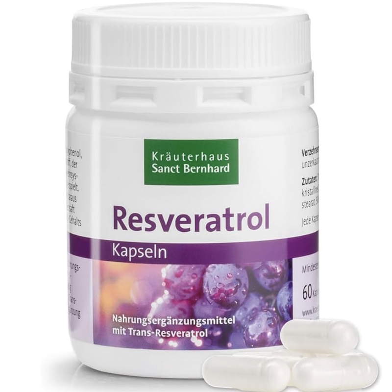 德国药房直邮 Sanct Bernhard Resveratrol 反式白藜芦醇胶囊60粒