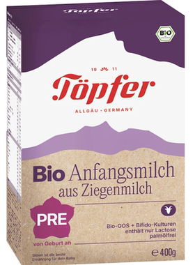 德国直邮 Topfer BIO特福芬有机新生婴儿羊奶粉pre段1段2段 400g