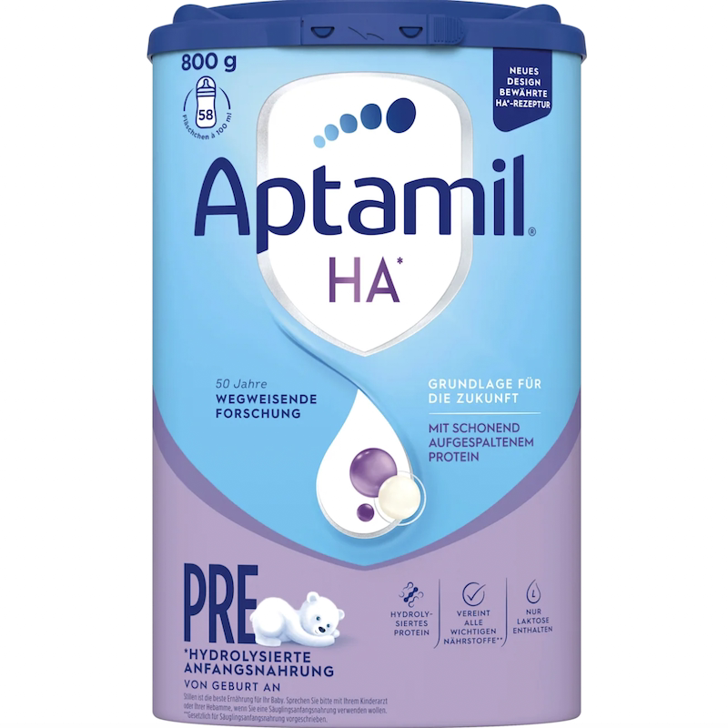德国直邮Aptamil Pre HA爱他美适度水解婴幼儿配方宝宝奶粉低免敏