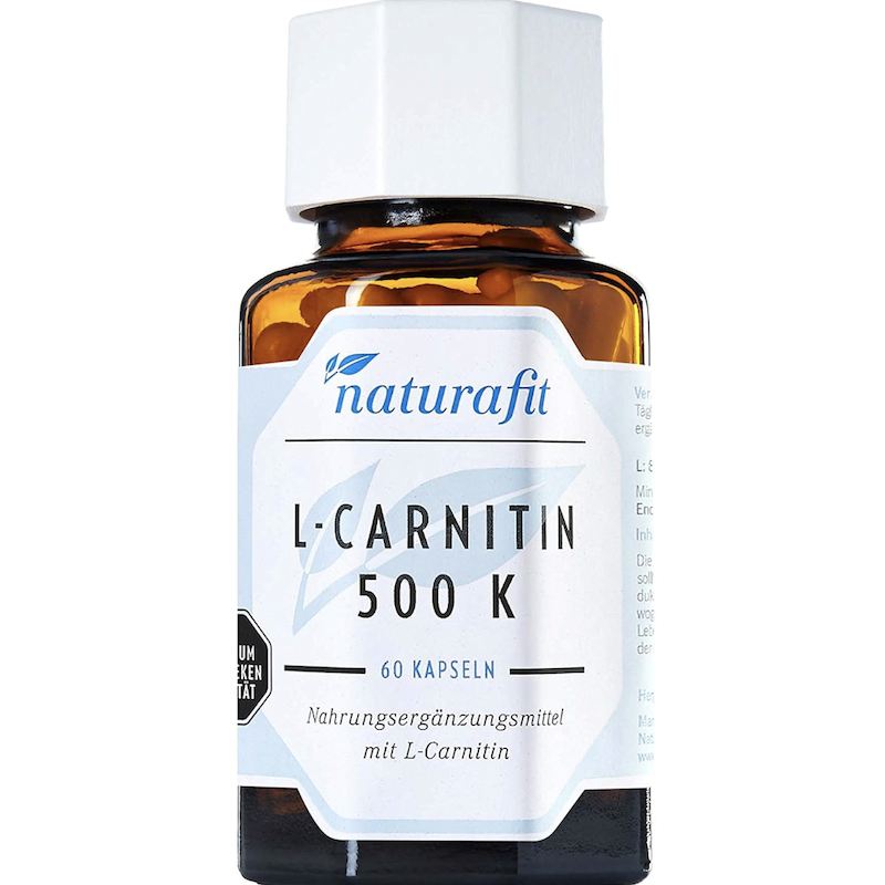 德国直邮 Naturafit L-Carnitin 500 K 天然有机左旋肉碱胶囊60粒