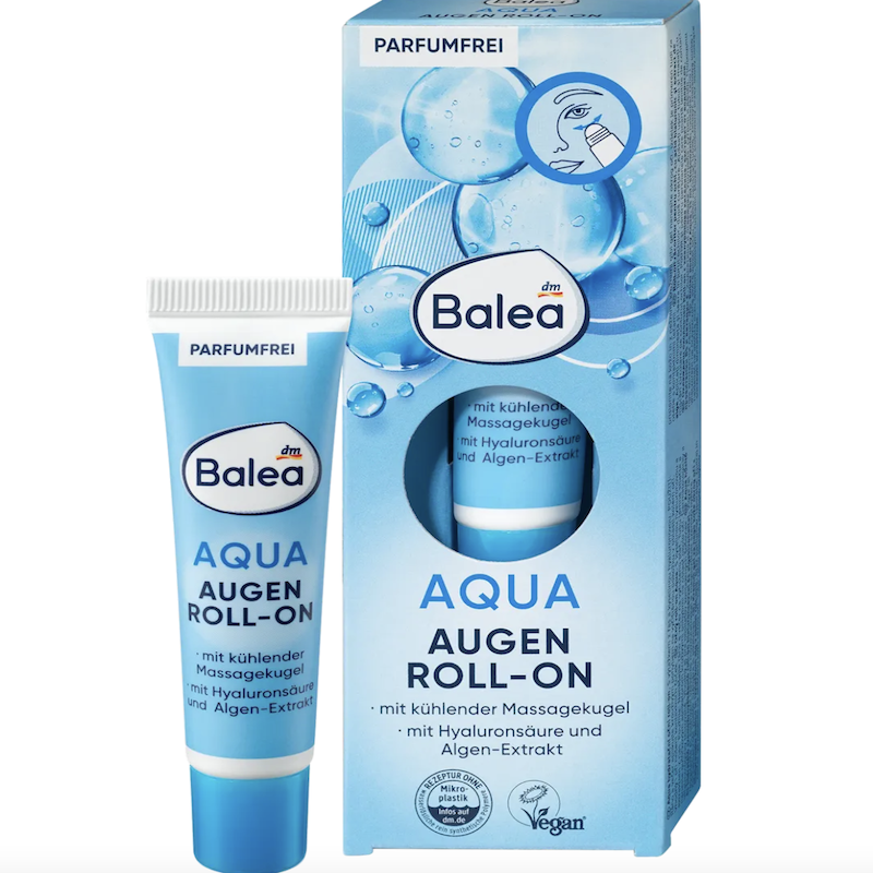 德国直邮 Balea芭乐雅玻尿酸海藻眼部精华滚珠眼霜保湿消月中15ml