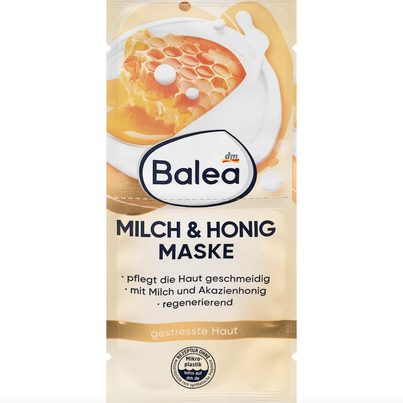 德国直邮 Balea蜂蜜牛奶涂膜贴片面膜 柔软保湿焕亮 支持肌肤再生