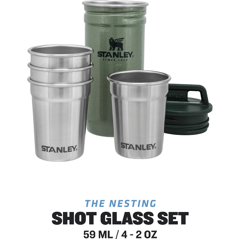 德国直邮Stanley Adventure Nesting Shot不锈钢便携酒杯套装59ml