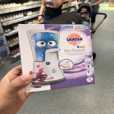 德国直邮sagrotan No Touch Kids儿童红外线自动感应免触洗手液机