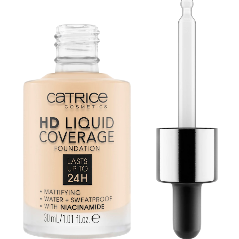 德国直邮 Catrice HD滴管裸妆遮瑕防水水润清透粉底液24小时010