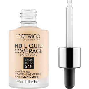 德国直邮 Catrice HD滴管裸妆遮瑕防水水润清透粉底液24小时010