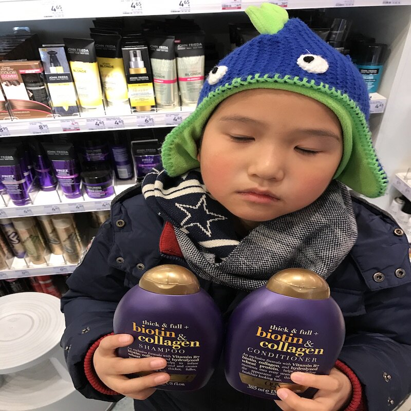 德国直邮 OGX胶原蛋白生物素洗发水护发素 蓬松丰盈柔顺光泽385ml