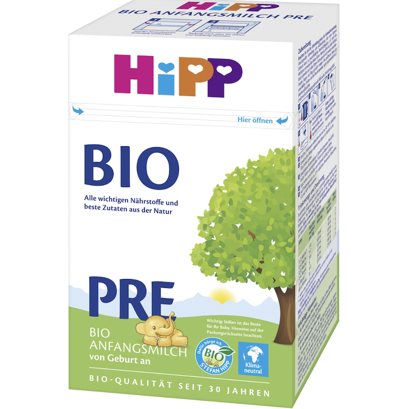 德国直邮 Hipp Pre BIO喜宝有机奶粉婴幼儿配方123段 本土版 600g