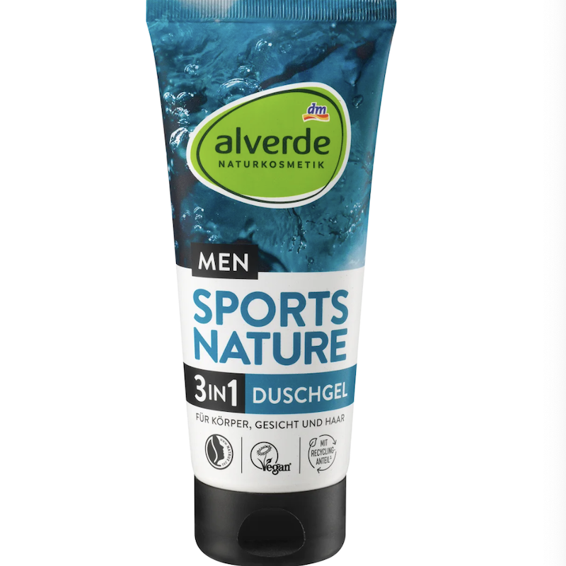德国直邮 alverde men男士深层清洁去屑洗发水沐浴露洗面奶三合一