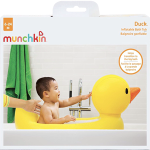 德国直邮 Munchkin 婴儿宝宝充气小黄鸭浴盆 洗澡游泳池 感温变色