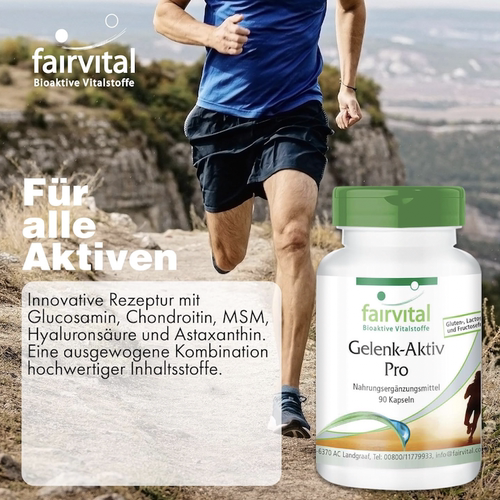 德国直邮 Fairvital Gelenk-Aktiv Pro 氨糖软骨素 虾青素 90粒
