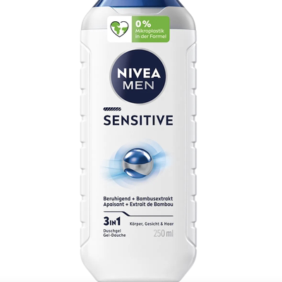 德国直邮 NIVEA MEN 3in1 男士温和清洁沐浴露洗发水洗面奶250ml