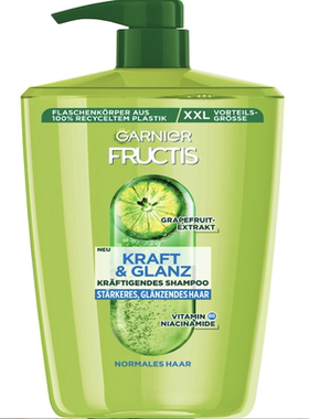 德国超市直邮 GARNIER FRUCTIS葡萄柚燕麦蜂蜜亮泽修复洗发水1升