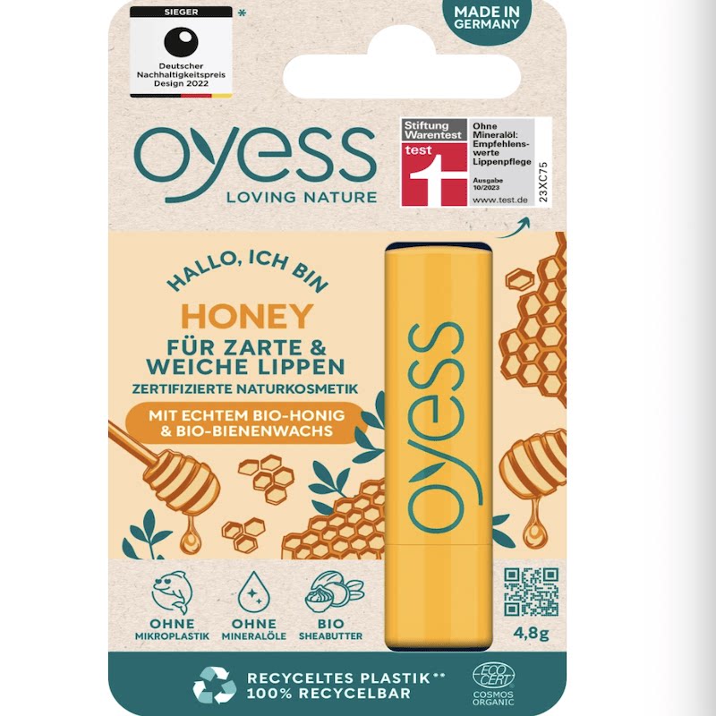 德国空运直邮oyess天然有机植物生物油润唇膏保湿滋润补水防干裂 - 实物图