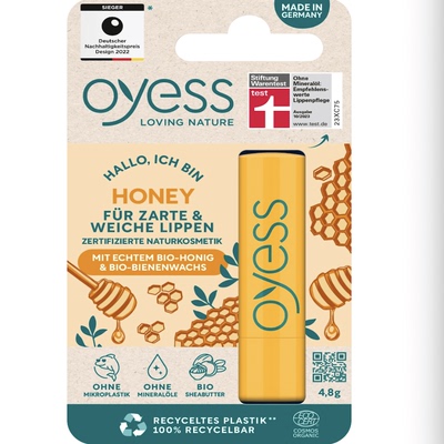 德国空运直邮oyess天然有机植物生物油润唇膏保湿滋润补水防干裂