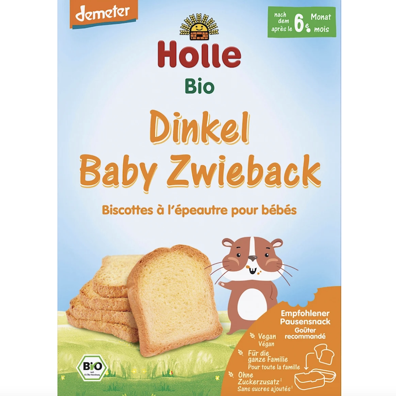 德国直邮 Holle有机婴幼儿辅食 磨牙零食饼干 香蕉 小麦 低龄宝宝