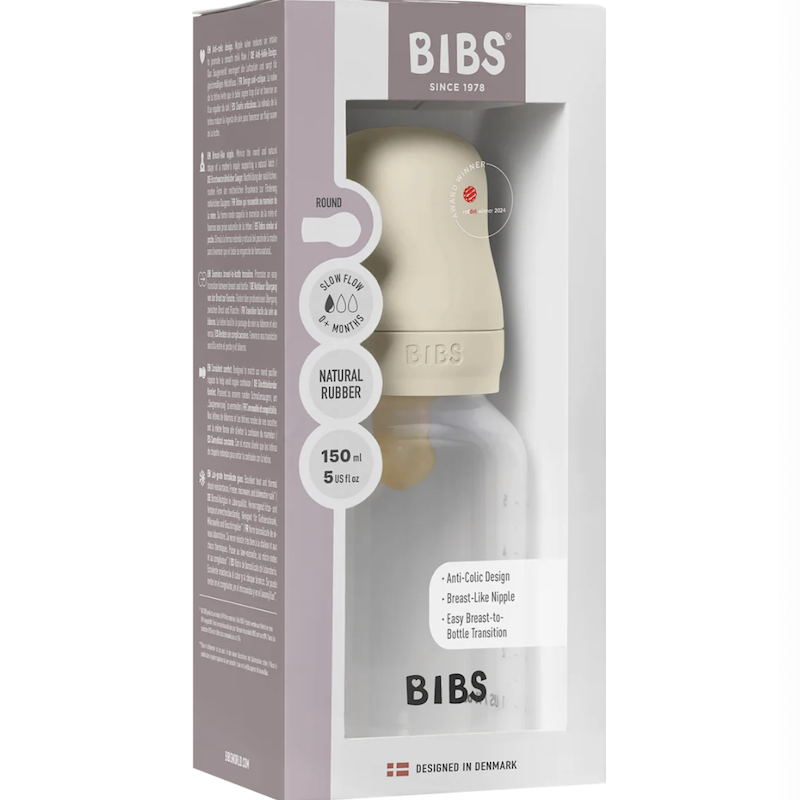 德国直邮 BIBS婴儿宝宝天然乳胶硅胶PPSU奶瓶 防吐奶 防胀气150ml