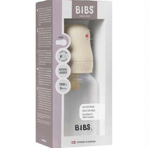 德国直邮 BIBS婴儿宝宝天然乳胶硅胶PPSU奶瓶 防吐奶 防胀气150ml