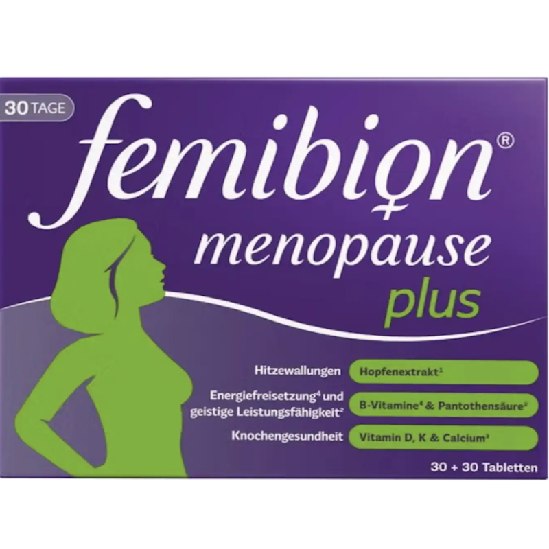 德国直邮 Femibion Menopause Plus更年期女性矿物质维生素片60片
