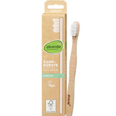 德国直邮 alverde NATURKOSMETIK天然有机中毛牙刷 深层清洁牙齿