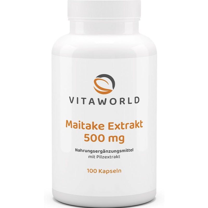 德国直邮Vita World Maitake Extrakt 500mg舞茸子灰树花精华胶囊
