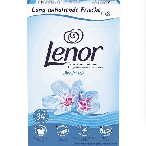 德国直邮 Lenor衣物柔顺纸 玫瑰花香 持久留香片 免熨烫 防静电
