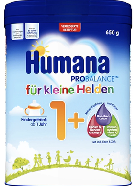 德国直邮 Humana 瑚玛娜婴幼儿宝宝配方牛奶粉1+段1岁开始650g