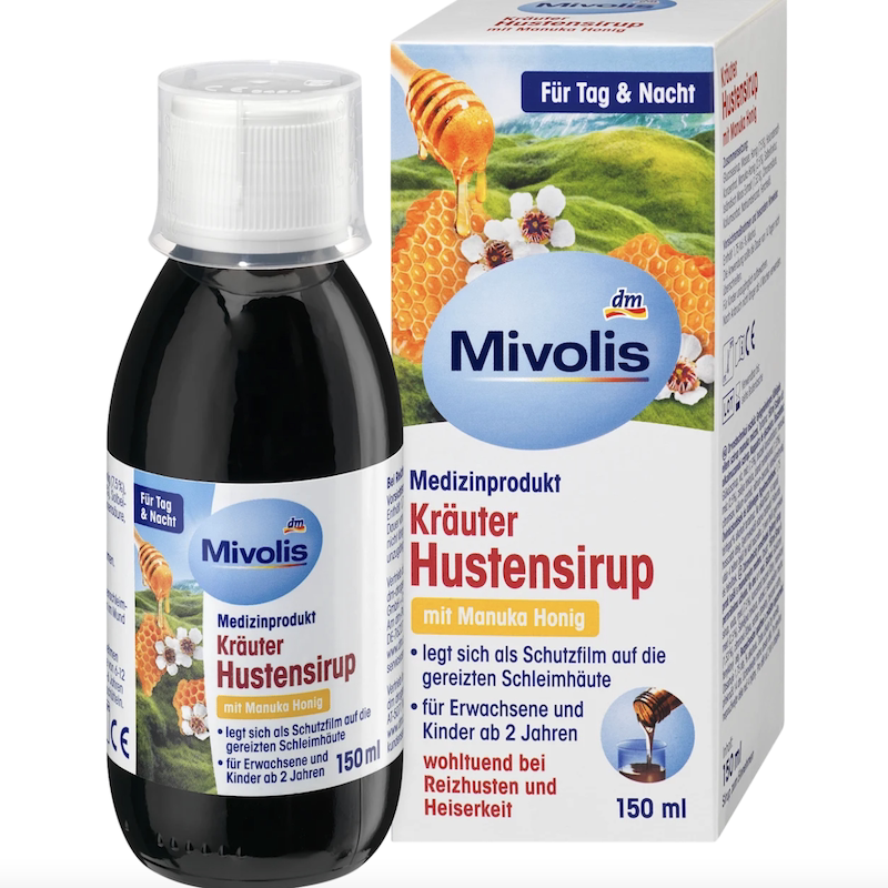 德国直邮 Mivolis 草本植物麦卢卡蜂蜜 舒缓嗓子不适 2岁儿童开始