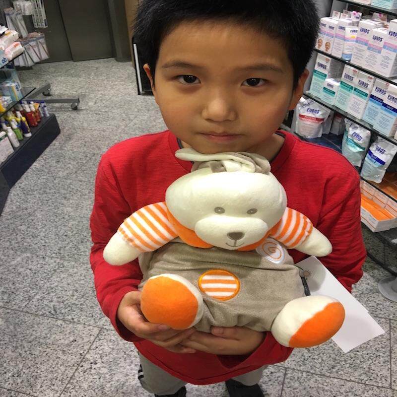德国药房直邮 进口原装fashy暖水袋玩偶公仔充注热水袋儿童暖手袋