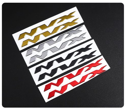 适用于雅马哈NVX155摩托车轮毂反光贴纸3D立体软胶字母NVX车标贴