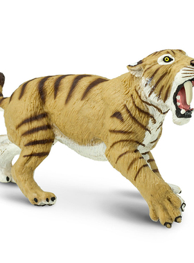 正版Safari剑齿虎远古仿真动物手办模型儿童玩具收藏摆件冰川世纪