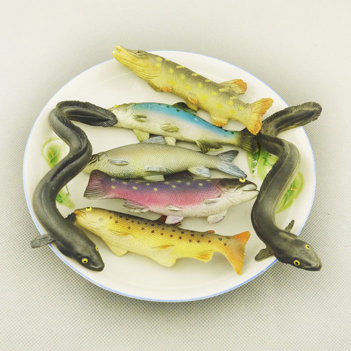 绝版精品德国BULLYLAND海洋动物玩具模型鳗鱼雀鳝石斑鱼散货