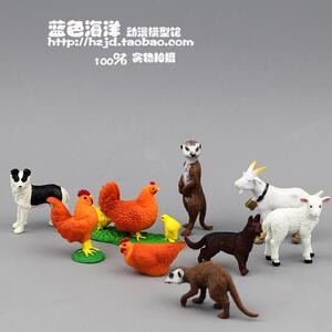 经典小号农场家禽儿童动物玩具模型母鸡孵小鸡公鸡犬3.8cm~5.7cm