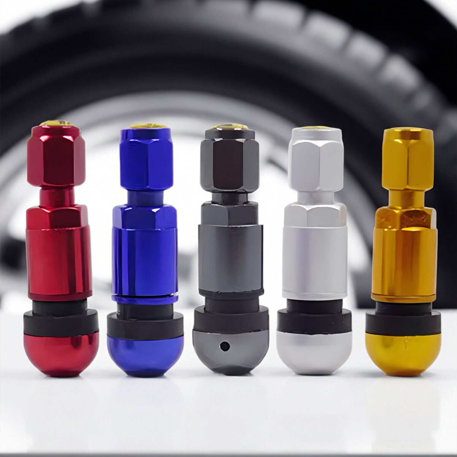 汽车真空胎铝合金气门嘴不锈钢铜气门咀气门芯充气嘴防尘帽金属