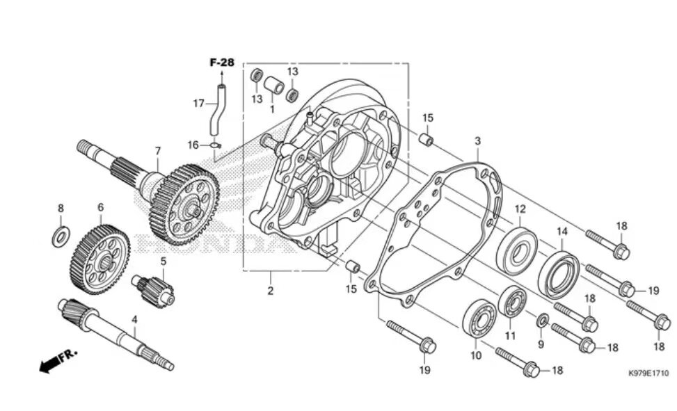 五羊本田pcx150变速机构新大洲本田驱动变速轴最终齿轮原装正品