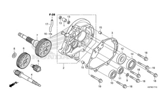 五羊本田PCX150变速机构新大洲本田驱动变速轴最终齿轮原装 正品