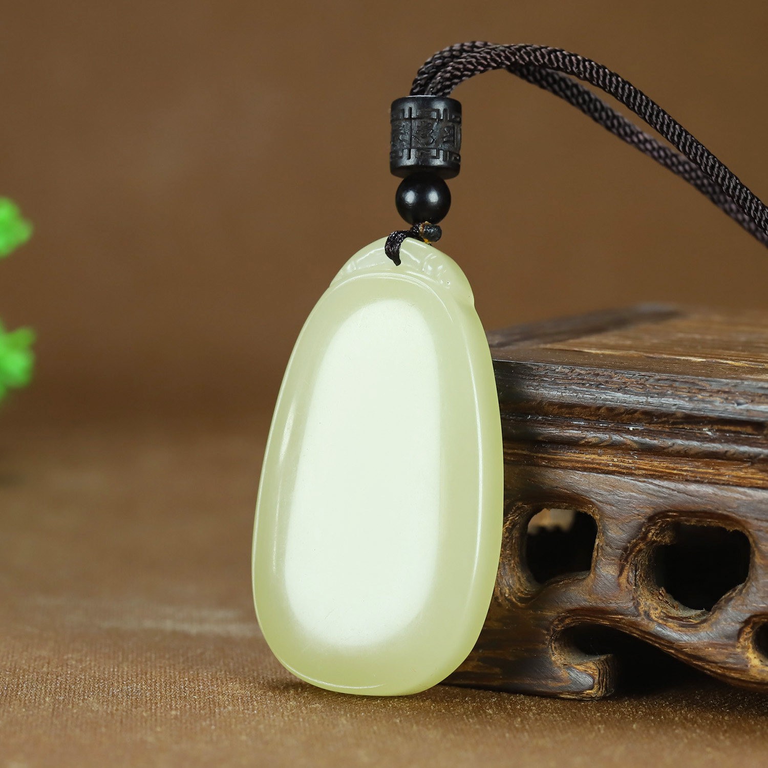 和田玉青白玉平安无事牌挂件新疆晴水祥云牌吊坠男女玉坠项链玉牌