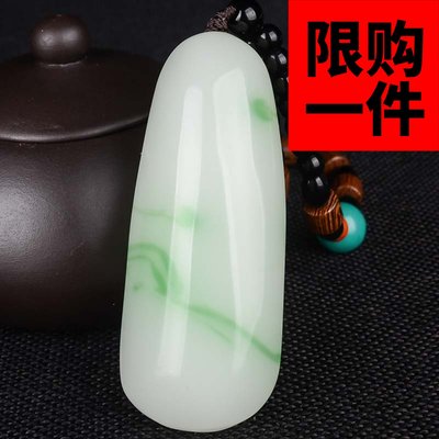 天然新疆和田玉青花青花玉手抓件