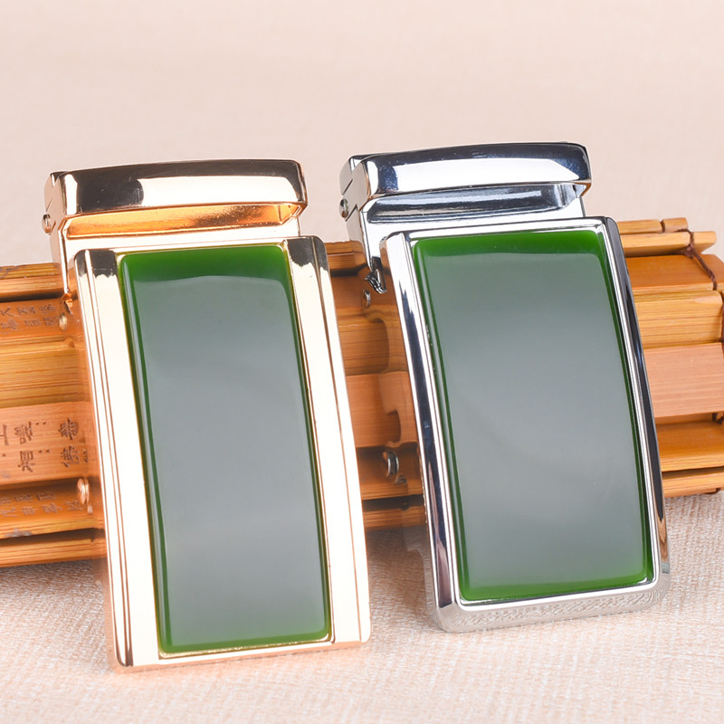 新疆和田玉皮带扣男款玉石腰扣碧玉平安牌镶嵌皮带扣头腰佩腰带扣