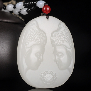 和田玉大日如来佛挂件本命佛守护佛玉石吊坠男女款玉佩玉牌项链