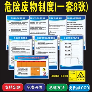 新款危险废物管理制度危险废物仓库管理制度车间危险品告示牌危废