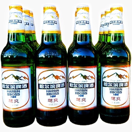 【假一赔十】哈尔滨超爽啤酒大富豪580ml*12瓶聚餐整箱