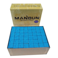 Мел для кия mandun曼盾油性巧粉台球杆巧克粉枪头擦粉黑8斯诺克绿色干性144颗