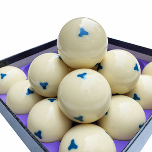 雅乐康钻石母球美式 树脂水晶球黑八六点白球蓝点球头标准大号球子