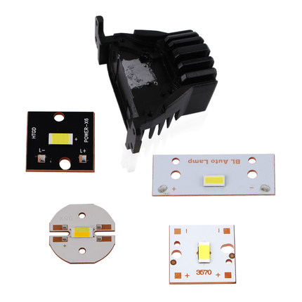 透镜led大灯18v灯珠30w双色小钢炮射灯芯片3570铜基板9v车灯光源