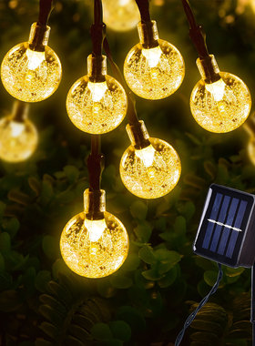 太阳能灯户外庭院灯露营装饰LED串灯防水花园装饰星星灯串闪灯带