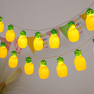 夜市摆摊引流神器闪光氛围凤梨LED灯串节日房间ins水果装饰彩灯