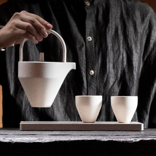 一样一生屿茶具套组提梁壶景德镇陶瓷茶壶茶杯样板房家庭茶具送礼